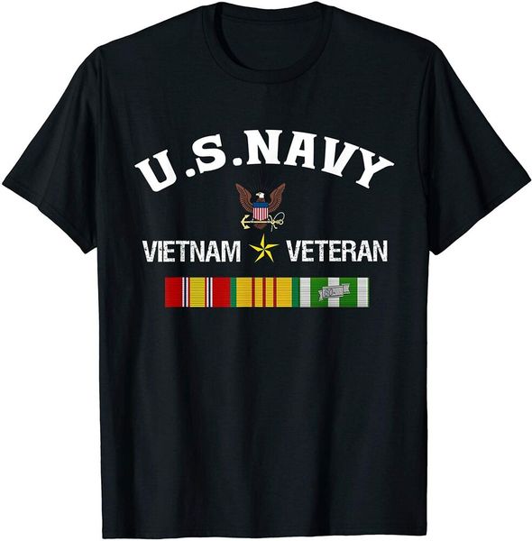 

u.s. navy vietnam veteran t-shirt size s-5xl, White;black