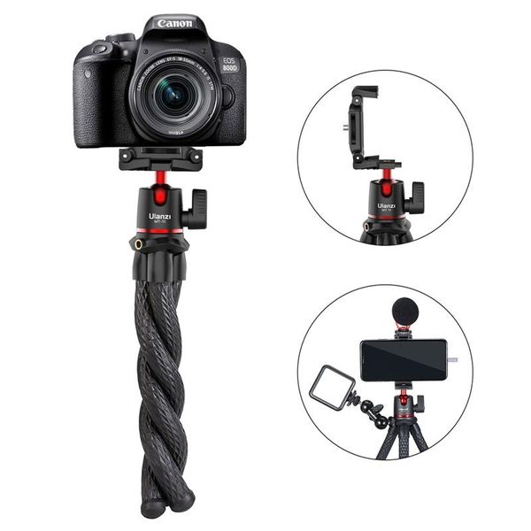 

ulanzi mt-11 flexible tripod for phone with metal ballhead ball heads quick release mount dslr camera