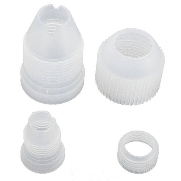

baking & pastry tools 2pcs cake couplers icing piping nozzles bag tips adaptor sugarcraft tool
