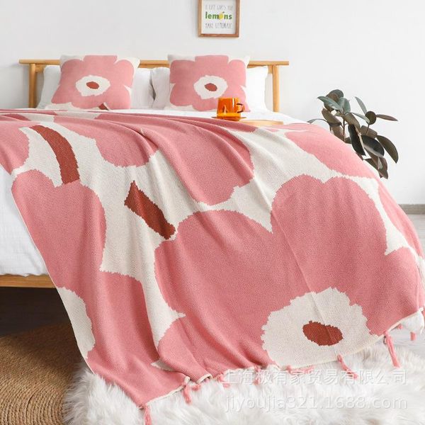

blankets spring/summer pure cotton knitted blanket increased sofa towel bed end and breakfast