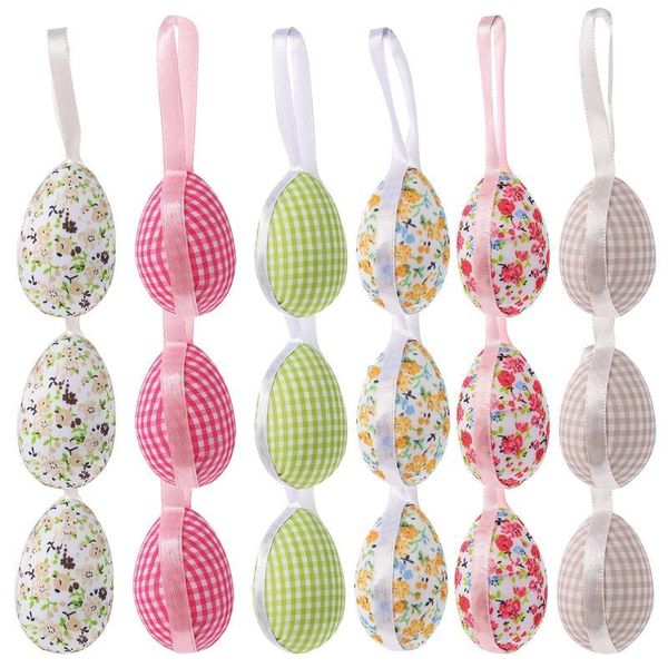 

sets 18pcs easter egg hangings diy eggs toys kids party decoration