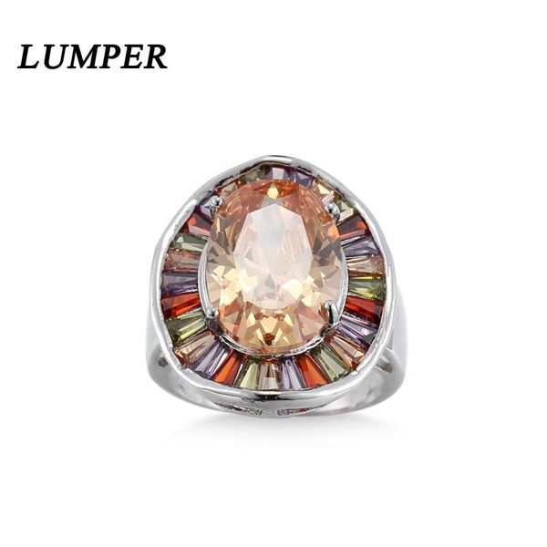 

european and american explosions champagne zircon jewelry ring finger party wedding rings, Slivery;golden