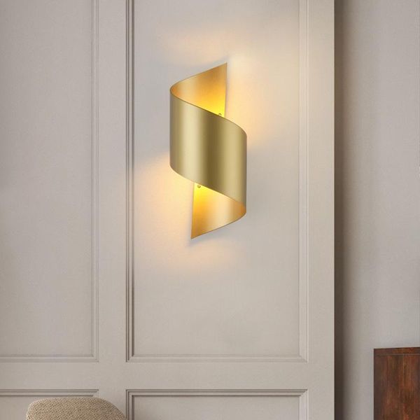 

gold metal wall lamps nordic led light home living room decor industrial lamp bedroom sconce bathroom mirror lights