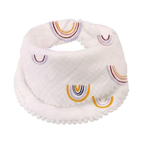 

hair accessories baby feeding bibs born burp cloth bandana gifts soft gauze saliva towel toddler scarf 85de, Slivery;white