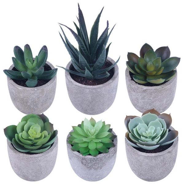 

artificial succulent potted plants simulation plant pulp bonsai creative living room bedroom deskornaments garden decoration decorative