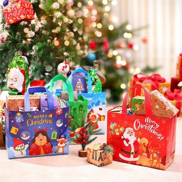 

gift wrap 16pcs christmas bags portable festive goody xmas party candy storage pouches