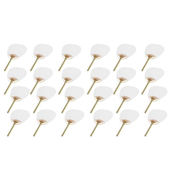 

other home decor 24pcs/lot wedding white paddle fan for decoration