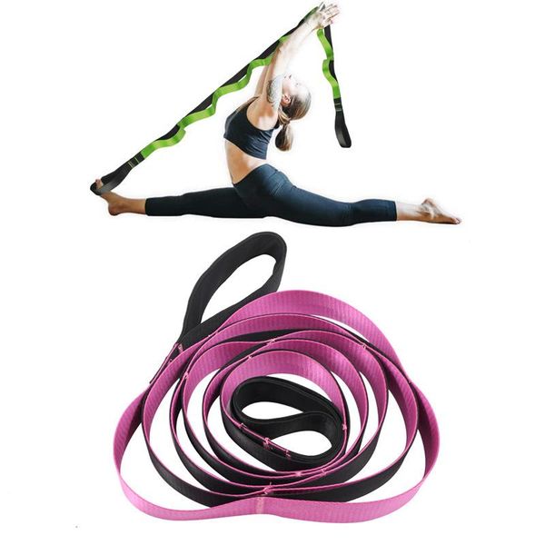 

resistance bands 275cm yoga belts nylon elastic stretching band loop pilates gym fitness exercise 12 rings