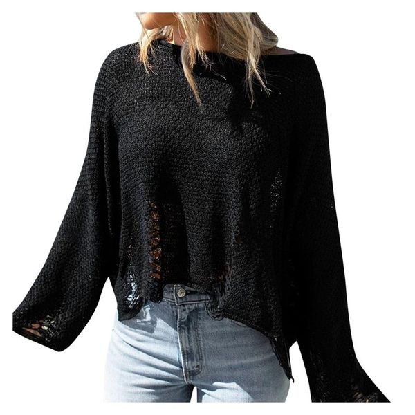 

women's sweaters pullovers fashion 2021 trendy batwing sleeve loose chunky knitted pullover sweater jumper autumn y2k clothing, White;black