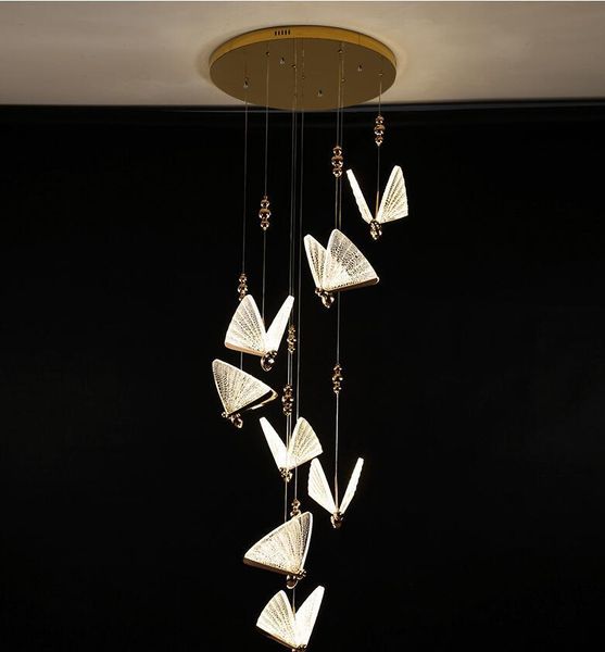 

ceiling lights villa duplex led dining chandelier single-headed european modern minimalist living room restaurant creative fashion table lam