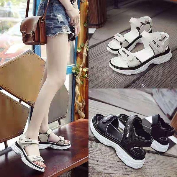 

sandals 2021 for women fashhion summer white female shoes comfortable casual soft botom wearing, Black