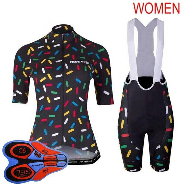 

womens breathable cycling jersey set 2021 summer short sleeve bike outfits racing bicycle clothing sports uniform s21040624 sets, Black;blue
