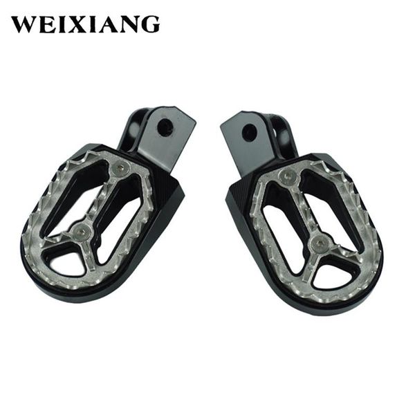 

pedals 2x universal cnc aluminum alloy motorcycle round foot pegs front rider footpegs for dirt pit bike atv motorcycles scooter