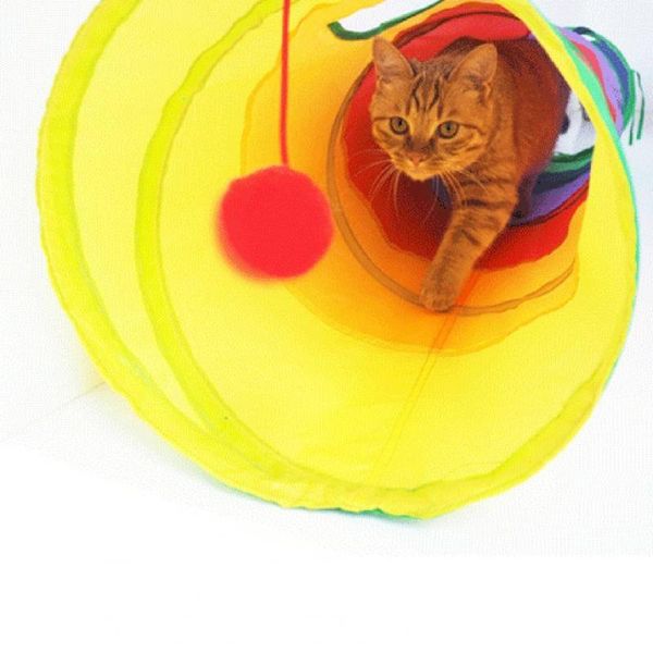 

cat beds & furniture convenient fashion foldable multicolor tube tunnel nest play toy exquisite pet attractive for outdoor