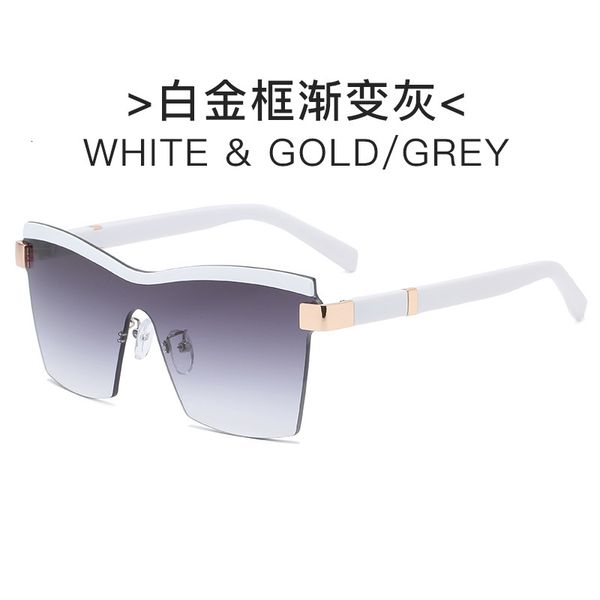 

luxury designer sunglasses 2021 fashion retro metal one-piece super large men's driving travel summer sunshade women's classic des, White;black