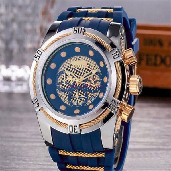 

2021 luxury brand invicible100% function quartz men fashion business watch reloj hombres dropshipping, Slivery;brown