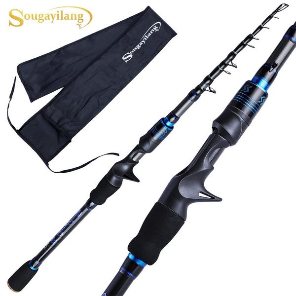

sougayilang portable rod 1.8m 2.1m carbon fiber spinning /casting lure fishing travel tackle pesca boat rods