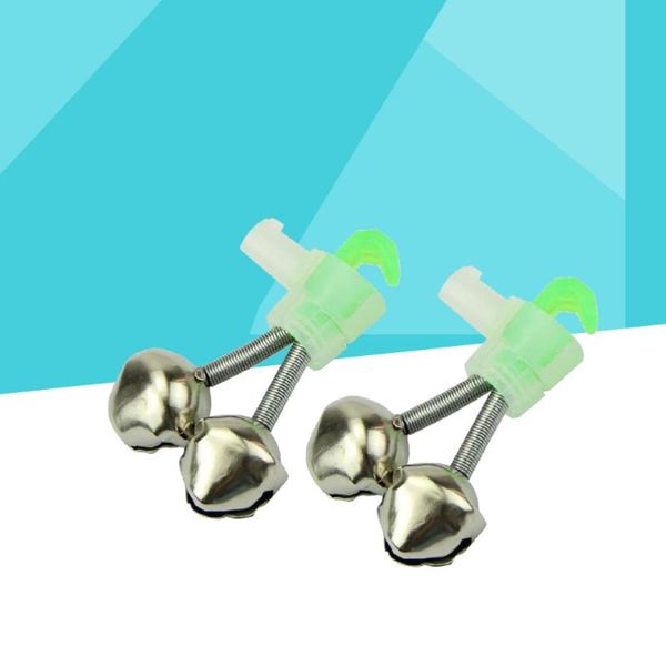 

fishing accessories 10 pcs rod alarm bells clip style dual clamp tip twin alert