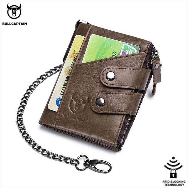 

bullcaptain mens zipper wallet rfid multifunction storage bag coin purse wallets card bags genuine leather male, Red;black