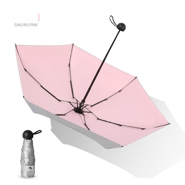 

umbrellas mini small umbrella clear pocket anti-uv windproof five folding compact rain children rainproof