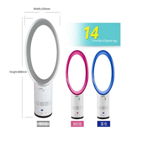 

electric fans bladeless fan 14/16 inch cooling air remote control no leaf for office with timing ultra-quiet intelligent fs18
