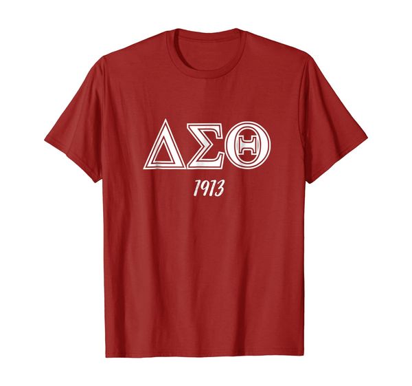 

delta sigma dst theta 1913 red t-shirt, White;black