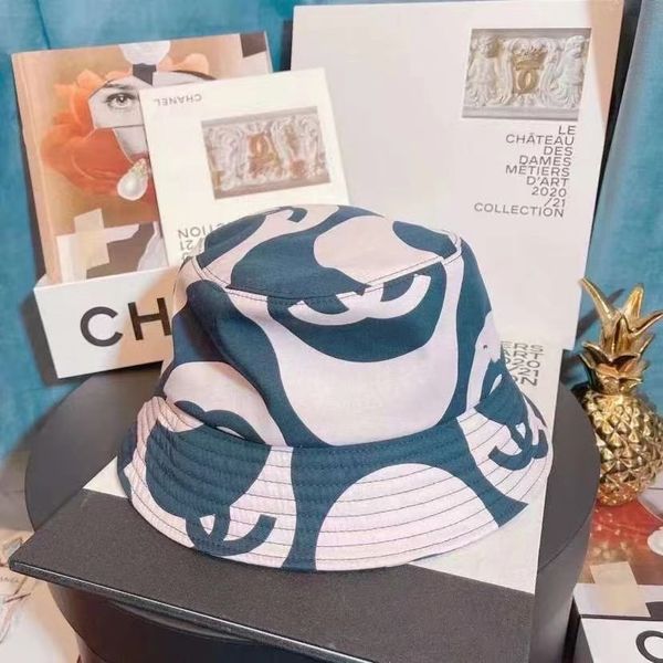 

letter 21 fisherman's correct version women's leisure star the same basin hat, Black;white