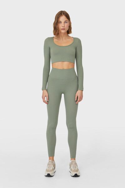 

women's leggings women khaki seamless 04630524, Black