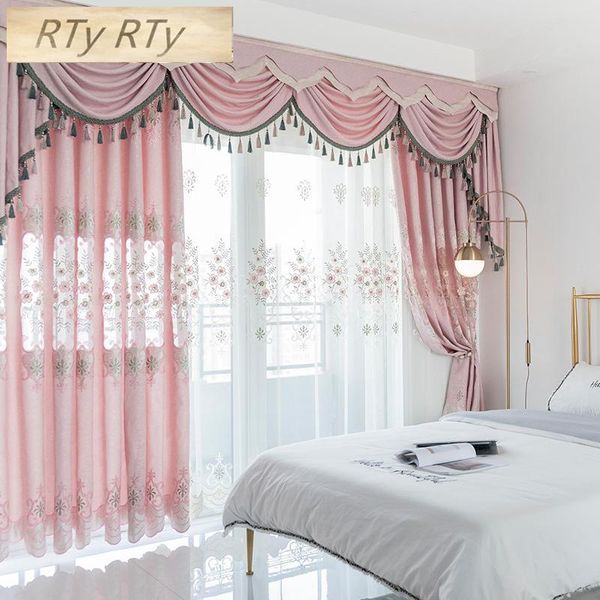 

curtain & drapes polyester european luxury embroidered gold curtains for the living room kitchenwith sheer els suitable bedroom