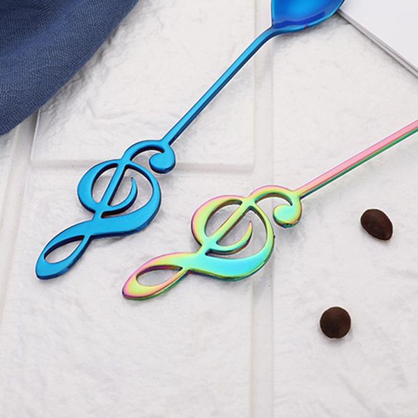 

spoons 1pcs mug spoon music bar ice creative gift 304 stainless steel note coffee stirring