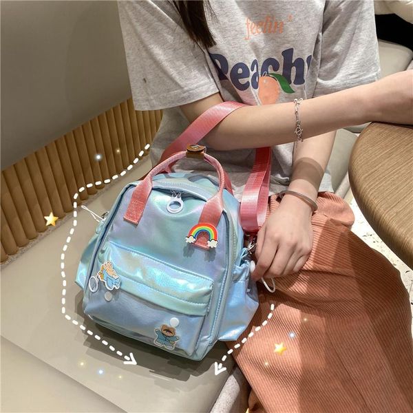 

small women backpack bag female korean multifunctional school backpacks for teens portable waterproof travel shoulder bags
