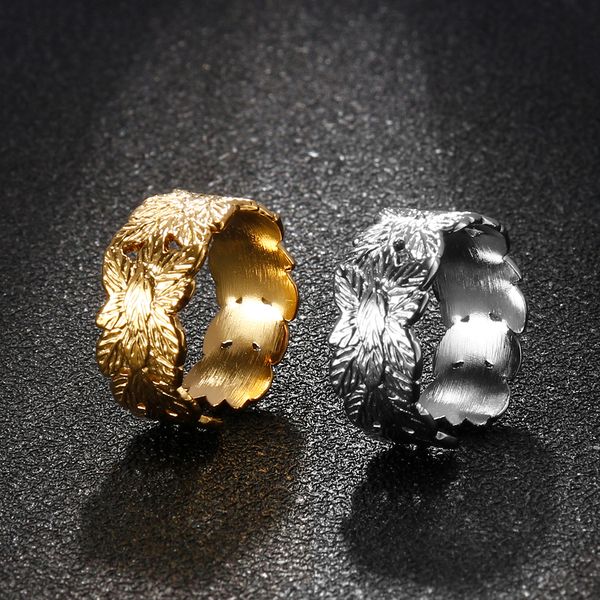 

100% design simple 316l stainless steel rings retro exquisite pattern ring ladies party for women jewelry gifts dropshipping, Silver