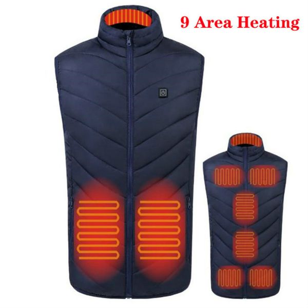 

men's and women's heating vt, warm et with usb, hunting cloth, ideal for winter, 9 plac, novel, Black;white