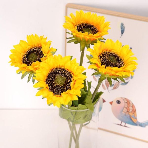 

decorative flowers & wreaths 1 beautiful sunflower bouquet silk flower artificial fall decor diy home garden party wedding deco