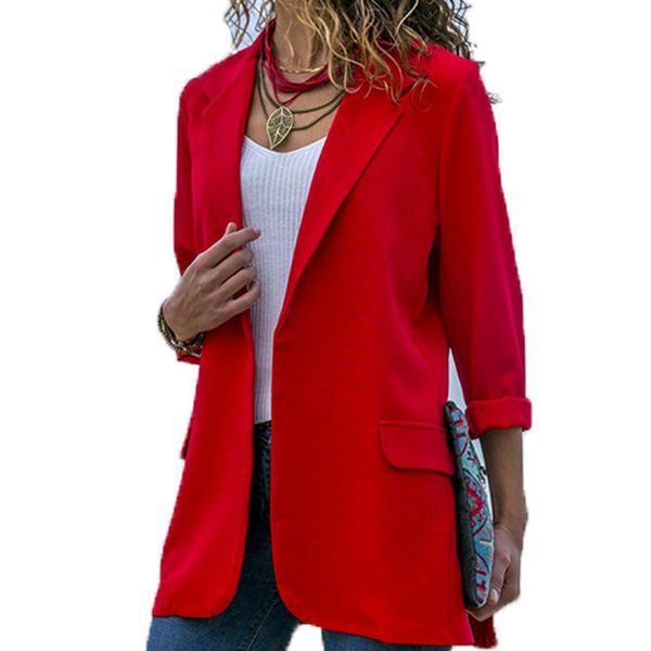 

exquisite high-end suit 2021 splicing slim solid color long sleeve women's style, White;black