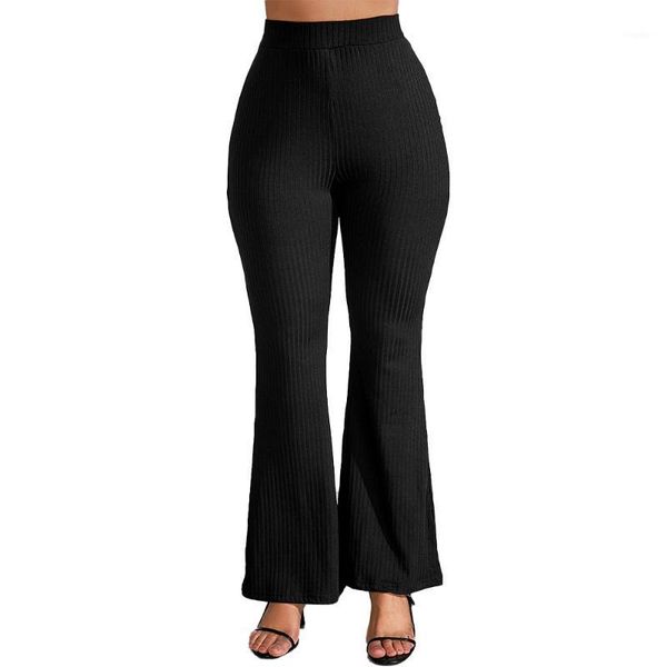 

women's pants & capris womens flared ladies knitting black fashion high waisted skinny trousers fit slim summer casual, Black;white