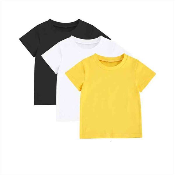 

1 5years children baby girls t shirts solid short sleeve pullover causal, Blue