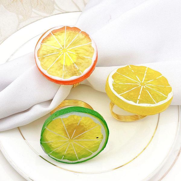

napkin rings 6pcs/lot slice ring el tableware buckle fruit table decoration