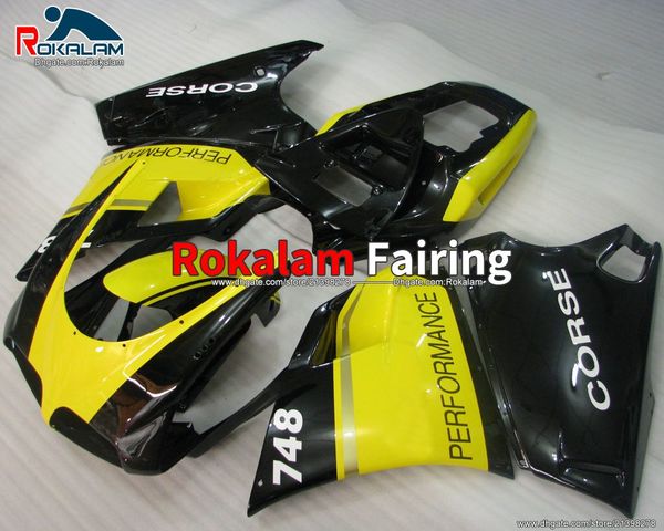 

black yellow motorbike fairings for ducati 996 748 96 97 98 99 00 01 02 1099 1996-2002 covers (injection molding)