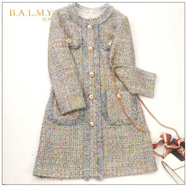 

casual dresses little fragrance dressed in female waist tweed retro mid long tassel style brma, Black;gray