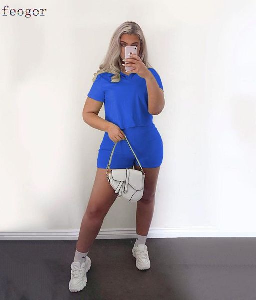

women's tracksuits haoohu summer dress skirt cover two piece short set for women sets, Gray