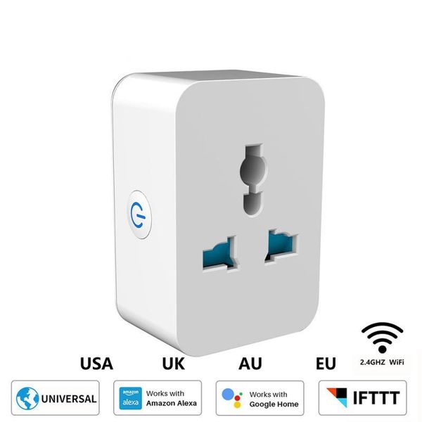 

smart power plugs plug wifi socket uk 10a/16a monitor timing function tuya smartlife app control works with alexa google assistant