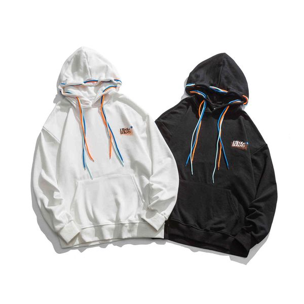 

the fine fleece hoodies hiphop raiow drawstring hoodie for men, Black