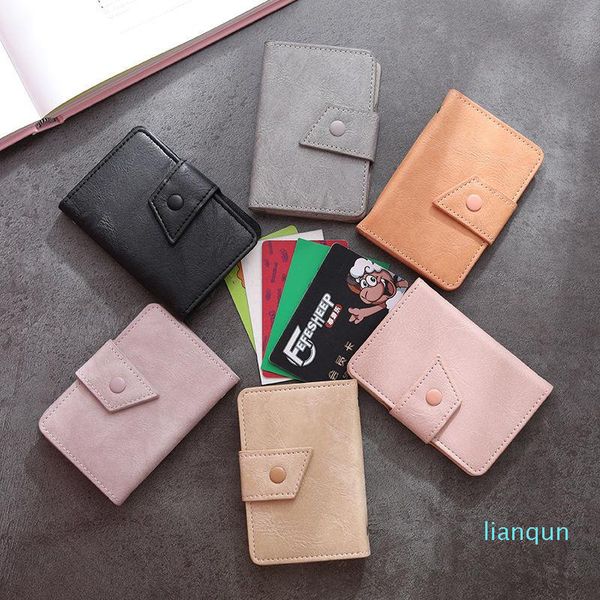 

card holders wallet bag women's small large capacity purse carteira masculina, Brown;gray