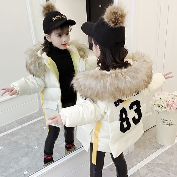 

children's wear girls' winter clothes cotton new fashion women's middle school children's down coat, Blue;gray