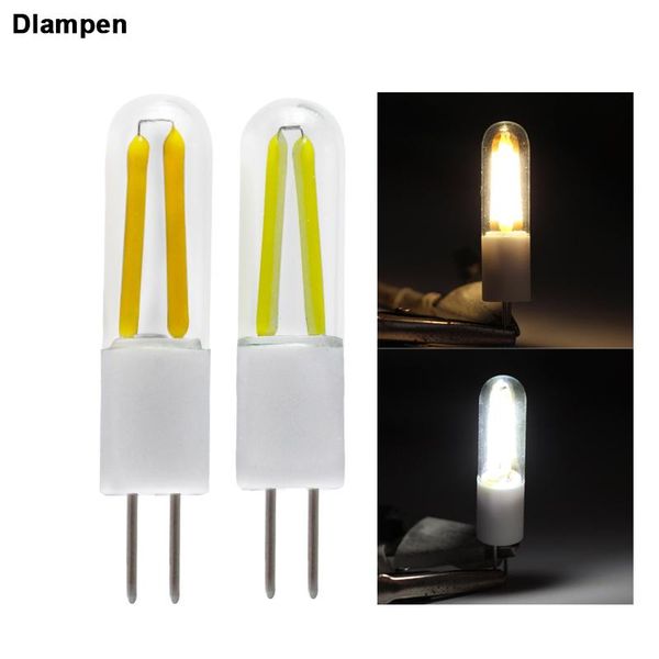

bulbs mini long g4 led bulb light filament spotlight super glass shell ac dc 12v cob energy saving lamp replace halogen lamps 12 volts