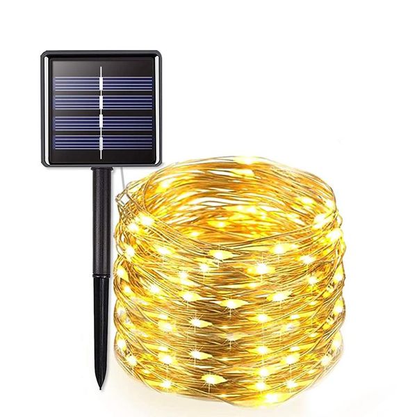 

solar lamps led light outdoor 12m 100led / 5m 50led waterproof for garden decoration diy christmas easy to install