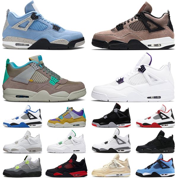 

jumpman 4 4s basketball shoes women men university blue taupe haze black cat white oreo mens trainers sports sneakers walking jogging