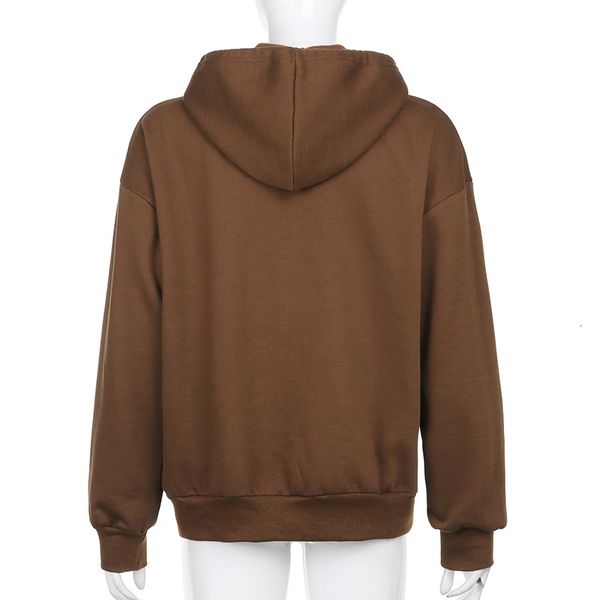 

women's hoodies & sweatshirts brown zip up sweatshirt winter jacket oversize women's hoodies izmz, Black