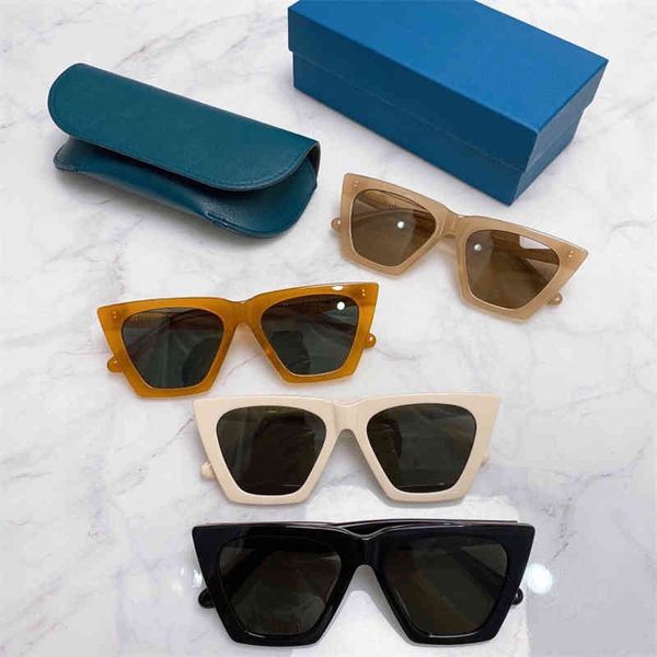 

2022 factory wholesale fashion personalized cat's eye sunglasses net red show wisdom with women's face small rara, White;black